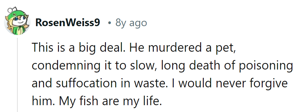 Fishy murder? That's sinking low.