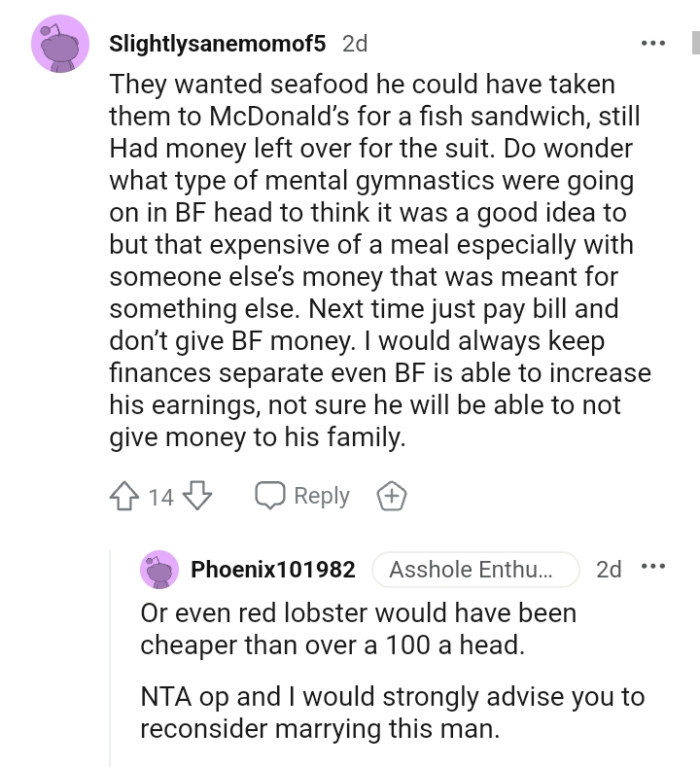 Why would your BF think that was a good idea?