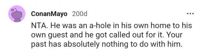 He got called out for it