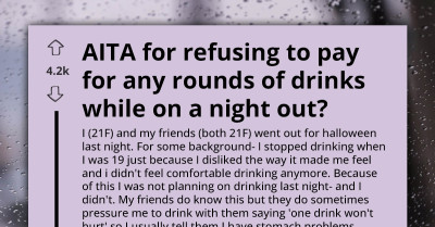 She Went Out for Halloween Sober — Now Her Friends Are Mad She Wouldn’t Pay for Their Cocktails