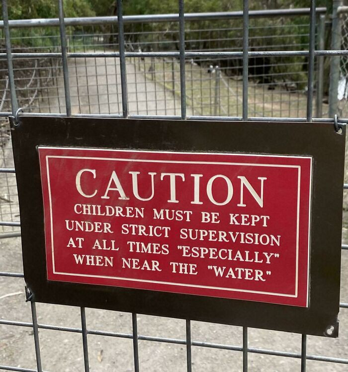 "A Sign At A Local Wildlife Park"