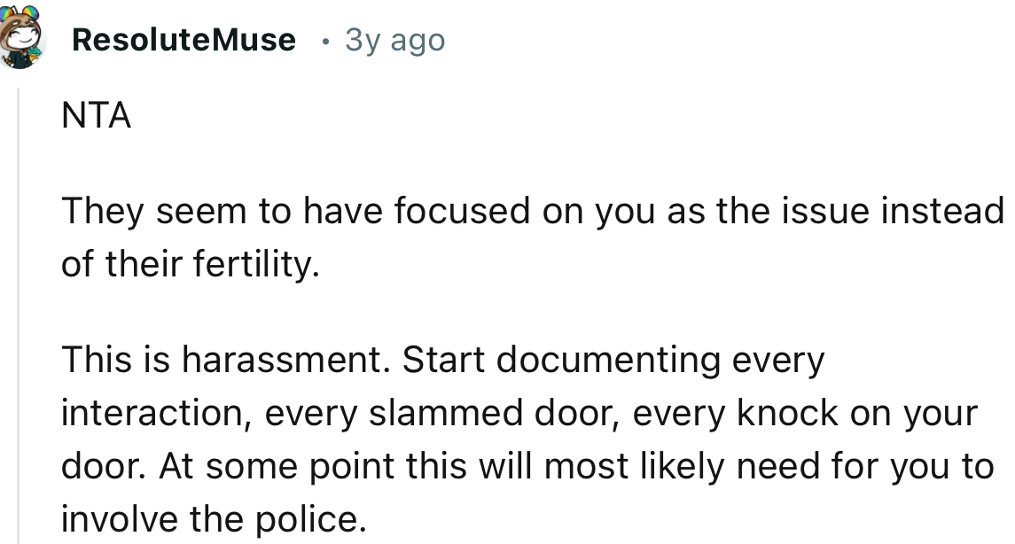“NTA. They Seem to Have Focused on You as the Issue Instead of Their Fertility.”