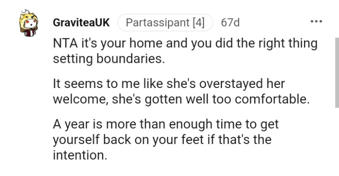 A year is more than enough time to get yourself back on your feet