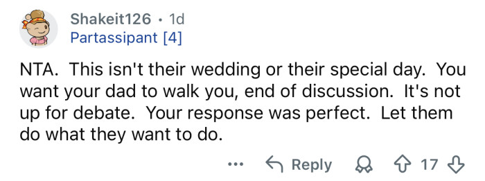 It’s not their day, it’s yours.