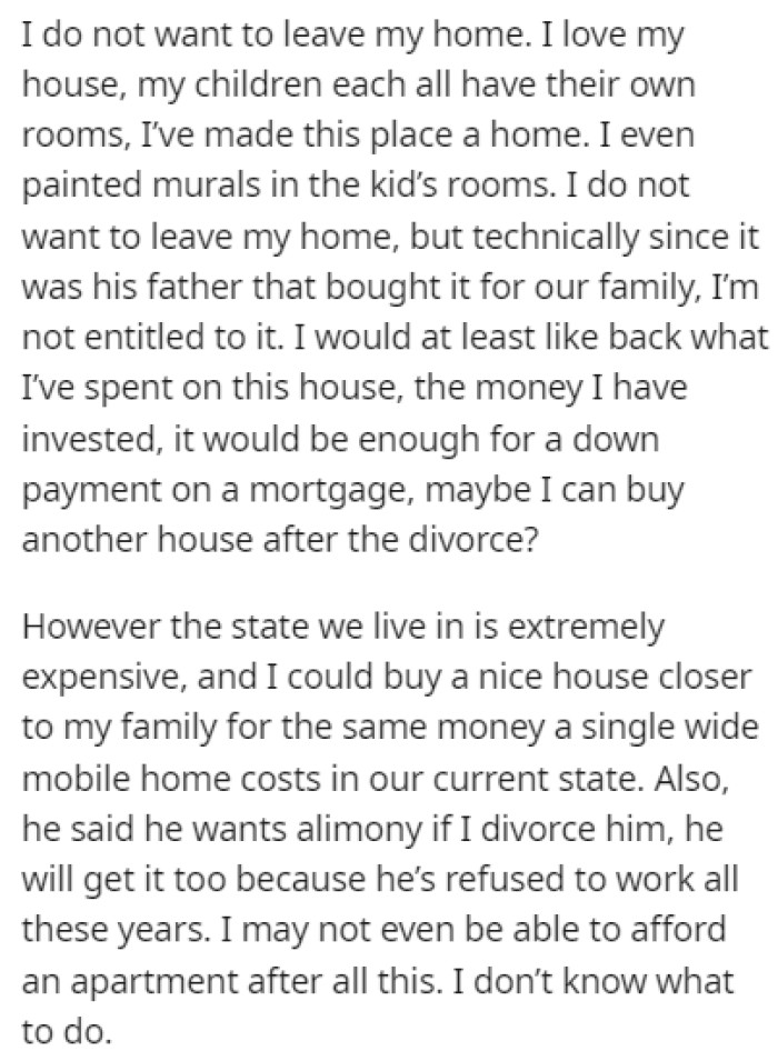 OP turned to Reddit for advice