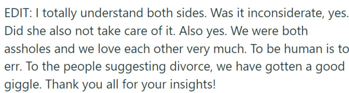 OP posted an edit and thanked everyone, especially people suggesting divorce: