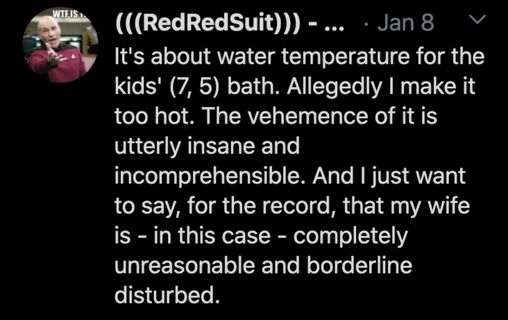 The water temperature