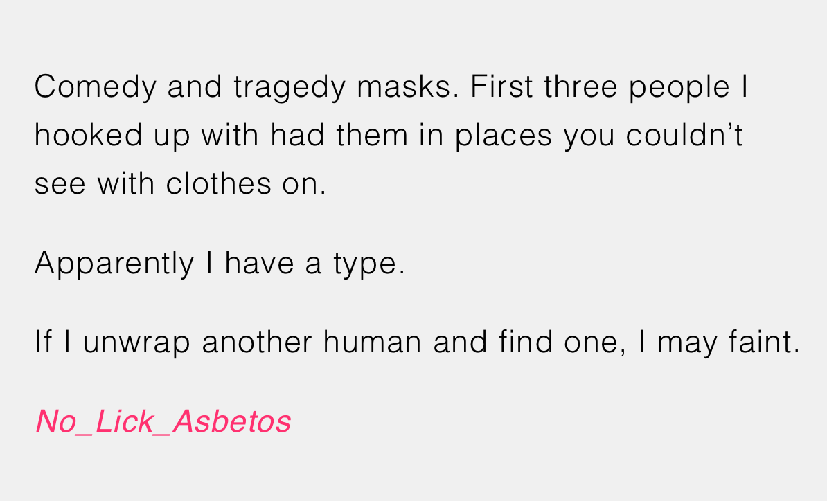 18. Comedy and tragedy wrapped in one human