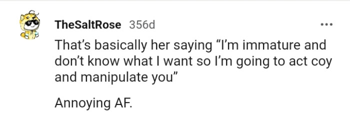 12. She Doesn't Know What She Wants