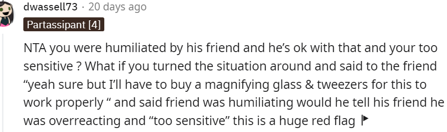 13. This is a huge red flag