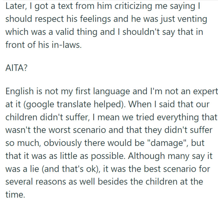 He received angry texts from his son.