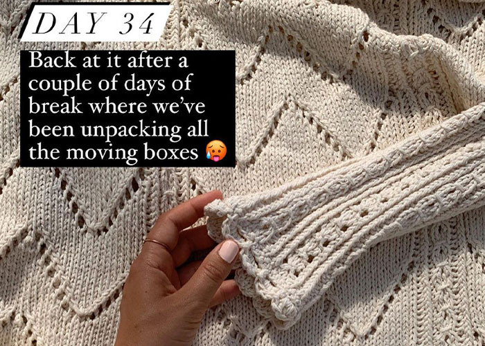 The dress was finished four days before the wedding