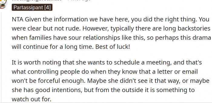 According to this Redditor, OP was clear but not rude.