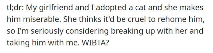 Who wouldn’t consider a breakup?