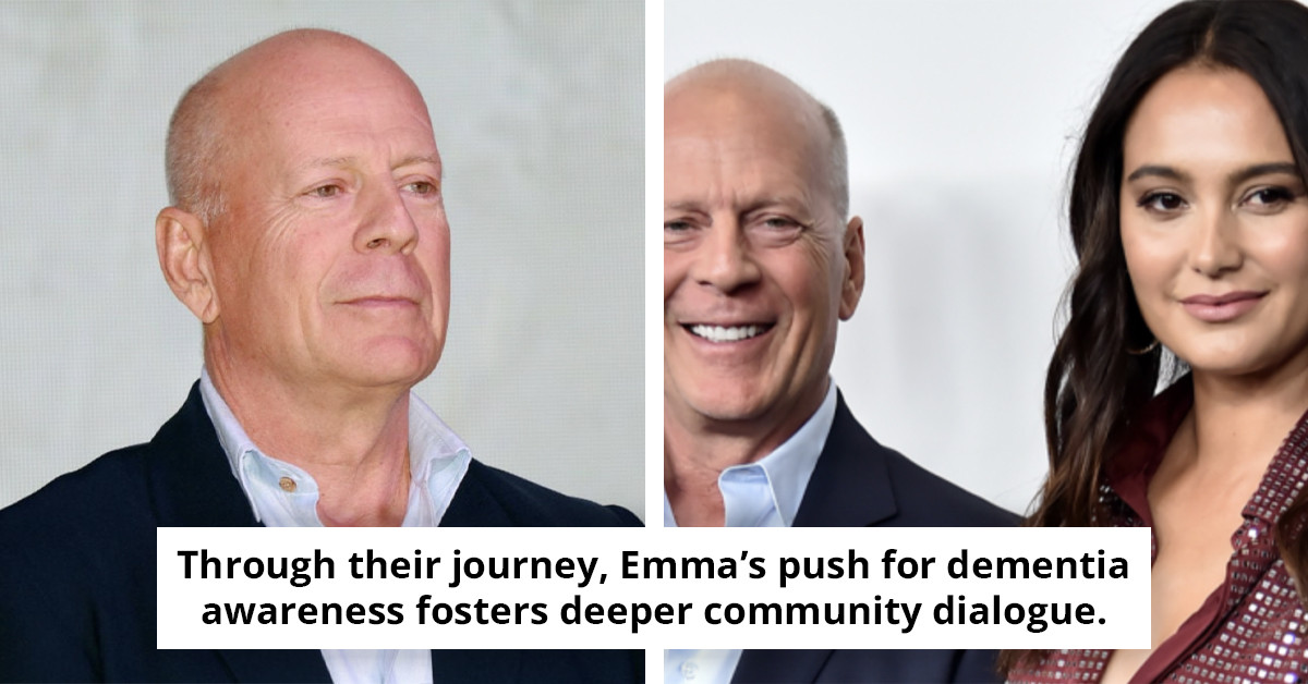 Emma, wife of Bruce Willis, reveals he is unaware of his dementia diagnosis as she shares her insights on the situation.