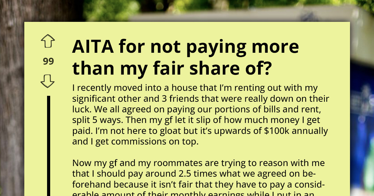Man Refuses to Pay More Rent After His Girlfriend Spills His Savings and Roommates Get Angry