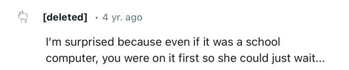 Maybe if the mom had been patient, she wouldn’t have had to put herself in such an awkward position