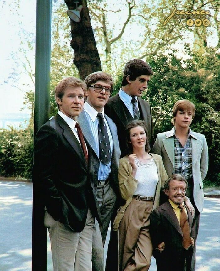 31. The Cast Of Star Wars Out Of Costume In C. 1977.