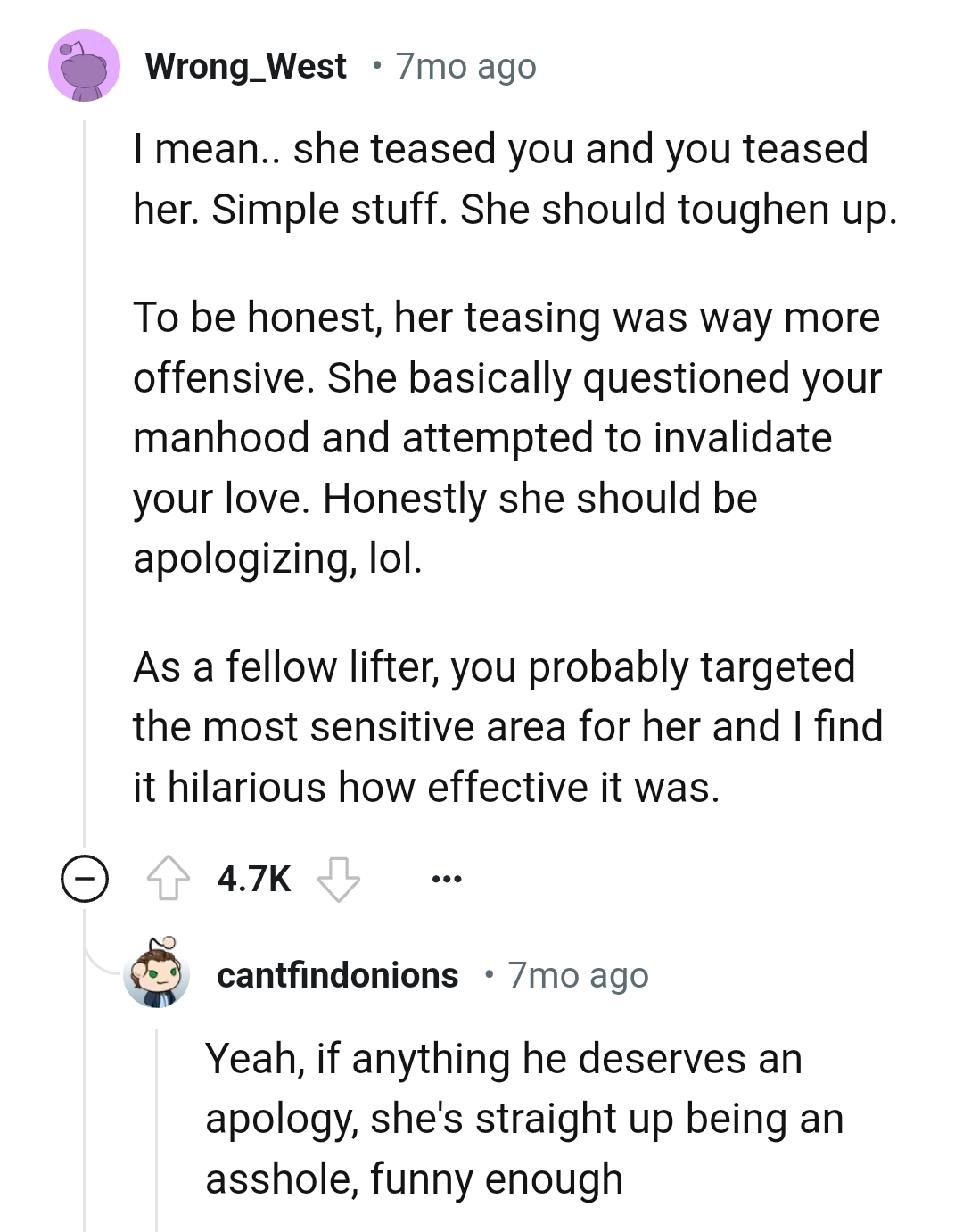 This Redditor Believes That Her Teasing Was Way More Abusive