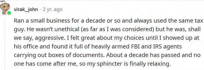 Some tax accountants are a bit aggressive