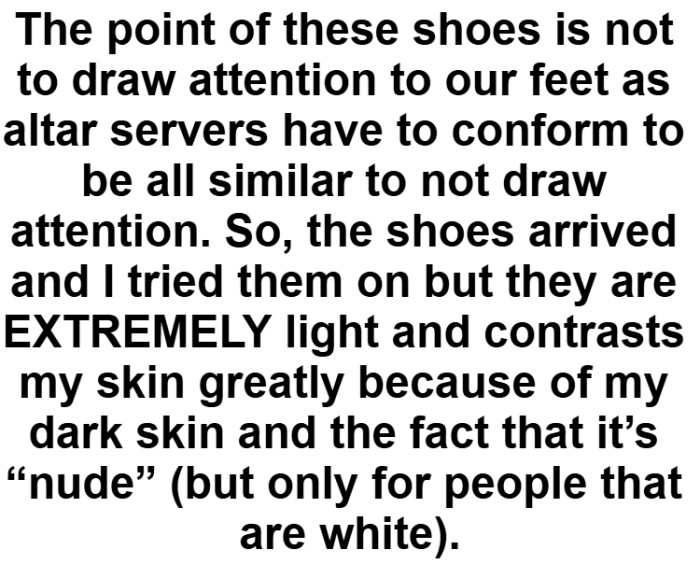 Instead of disappearing into the background, the approved shade stood out more than anything else she was wearing.