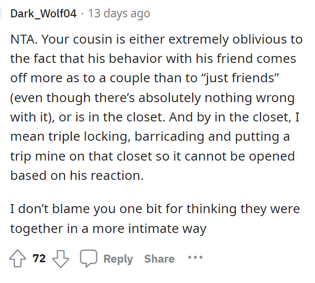 A lot of people see exactly what OP sees because they are acting like a couple, so assuming so would be right.