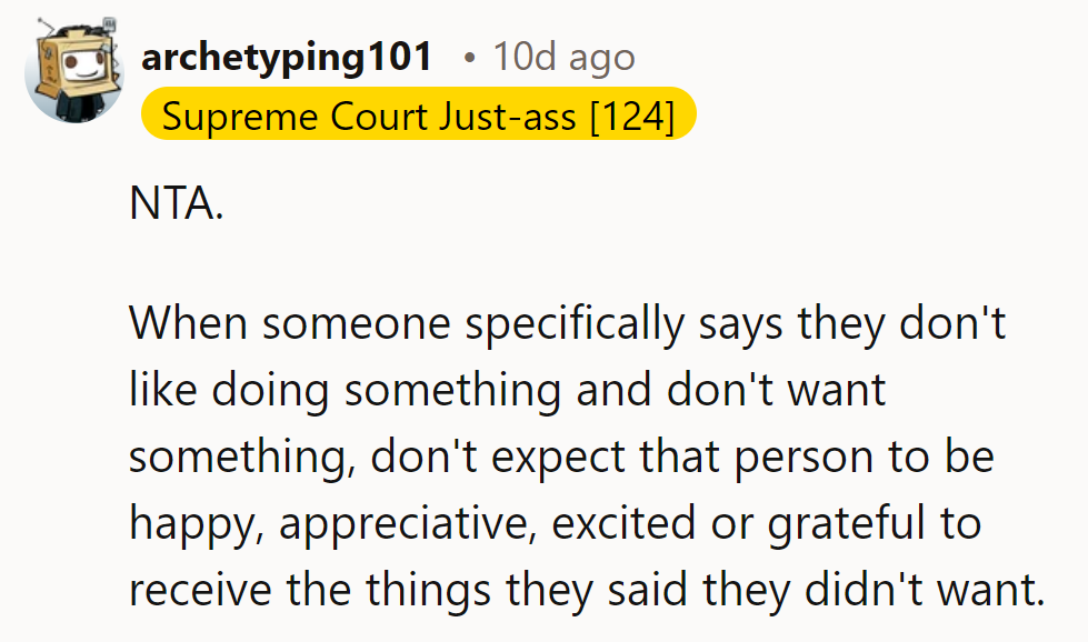 Giving what's not wanted is like offering a lifeline to someone on dry land.