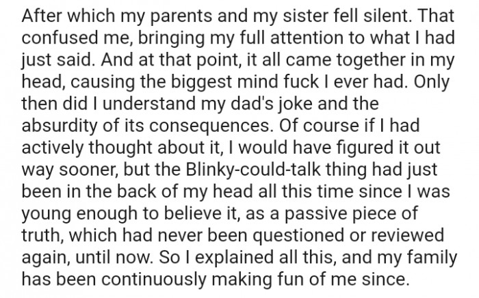 I had actively thought about it