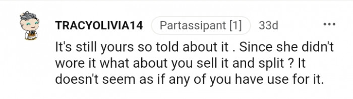 It didn't seem any of you have any need for it