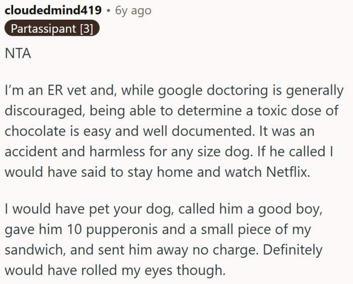 A vet says:
