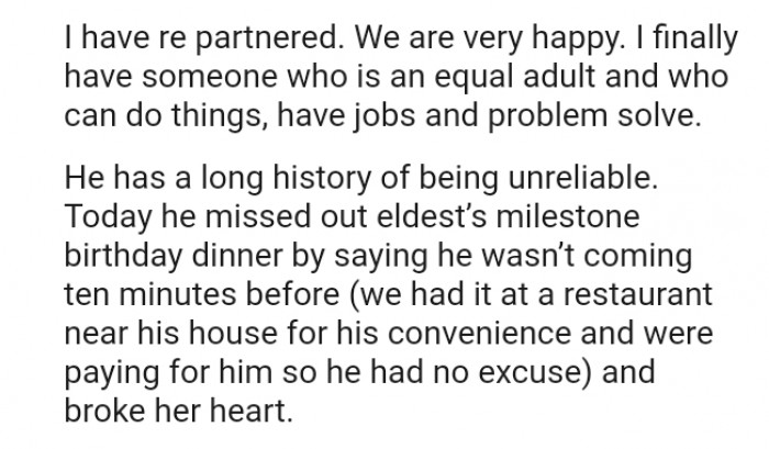 He has a long history of being unreliable