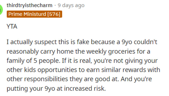 People think this is fake simply because it doesn't sound like something a 9-year-old would do or something that a mom would allow her 9-year-old to do.