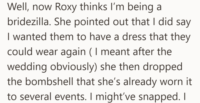 That is when things escalate, especially after finding out it has already been worn multiple times.