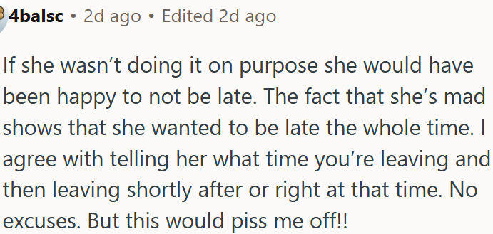 Setting a firm leave time is the best approach.