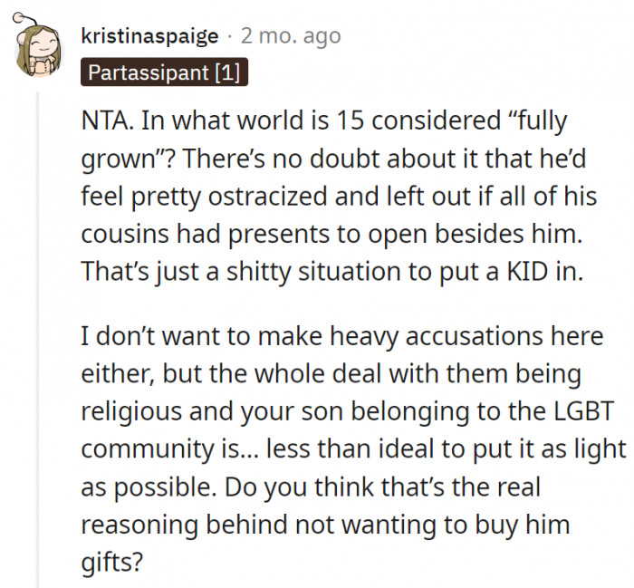 4. 15-year-olds are still kids.