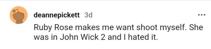 15. For this Redditor, it's Ruby Rose