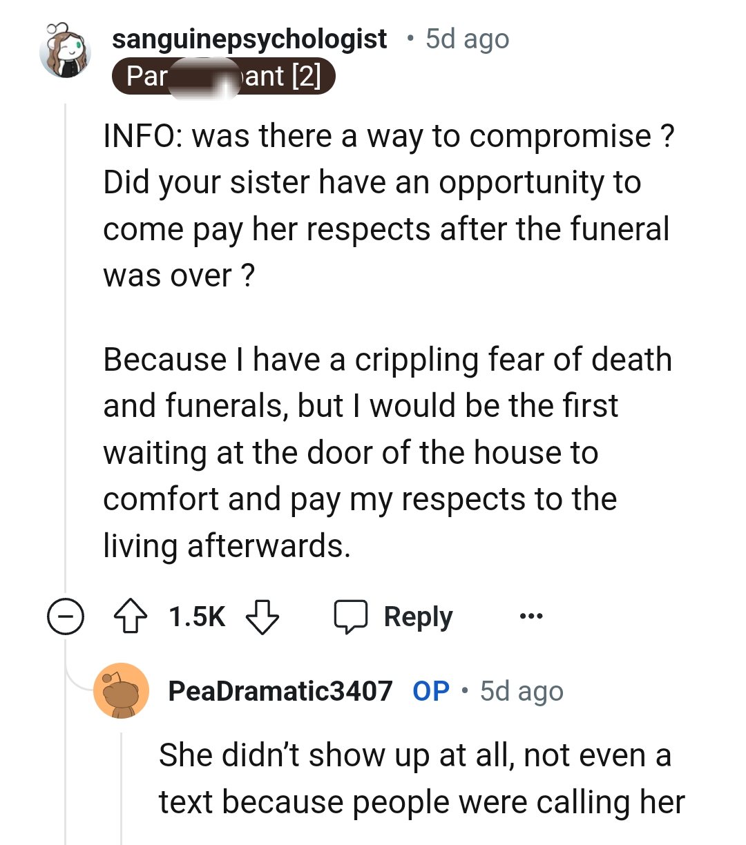 From a Redditor Who Has a Crippling Fear of Death and Funerals
