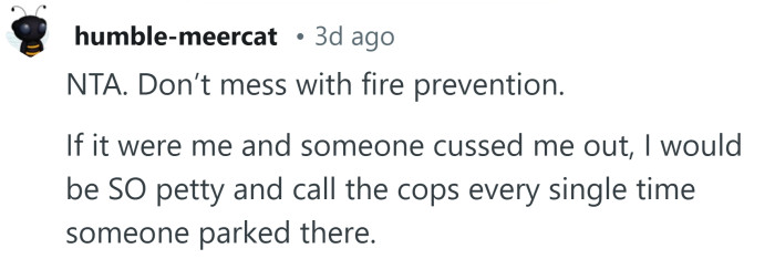 Don't mess with fire prevention.