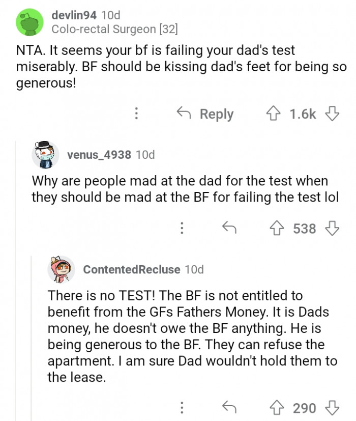 Boyfriend looks like he's failing your dad's test.