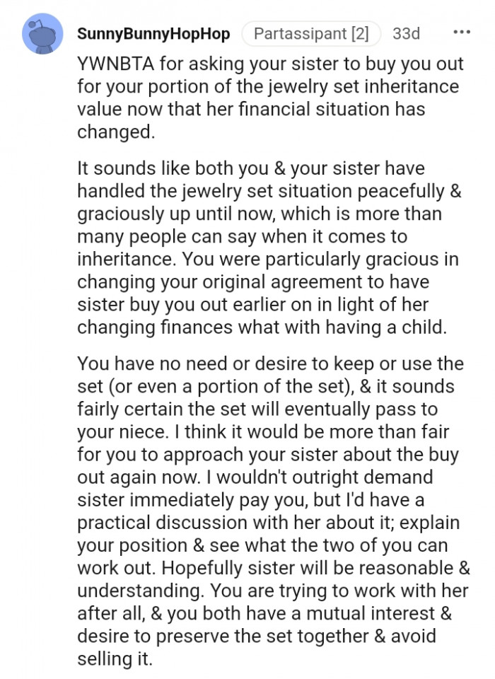 You have no need or desire to use the set