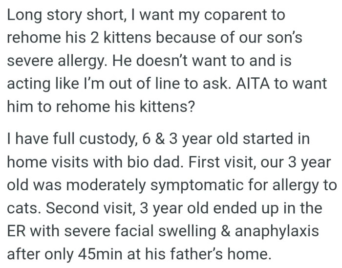 The OP has full custody