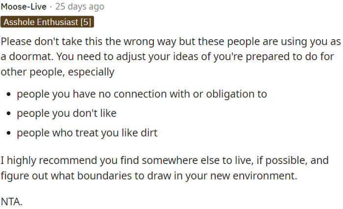 Her roommates are taking advantage of OP and treating her poorly