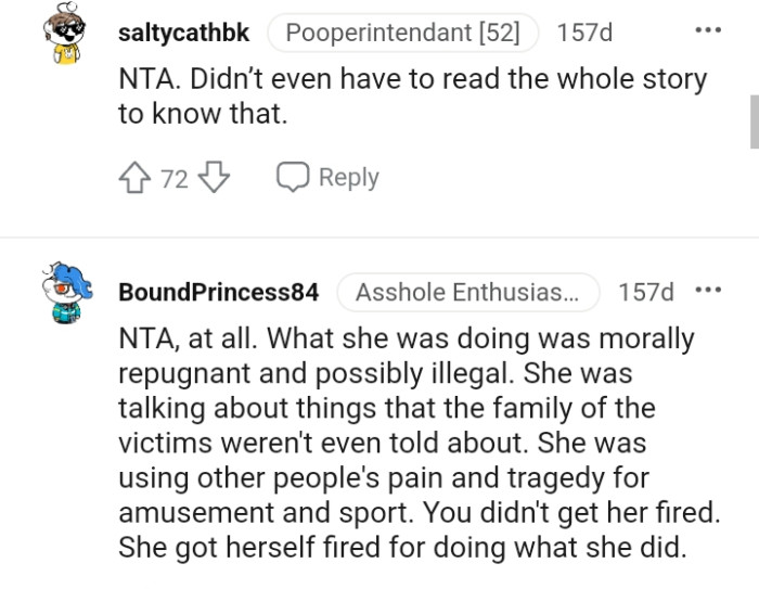 This Redditor didn't have to read the whole story to get a verdict