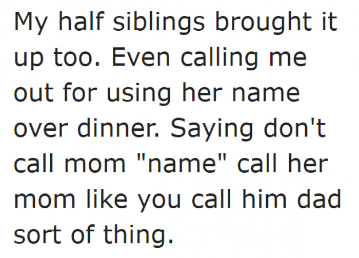 Nobody in the family is on his side.