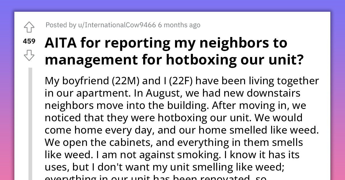 Woman Reports Neighbors for Smoking Weed in Their Apartment