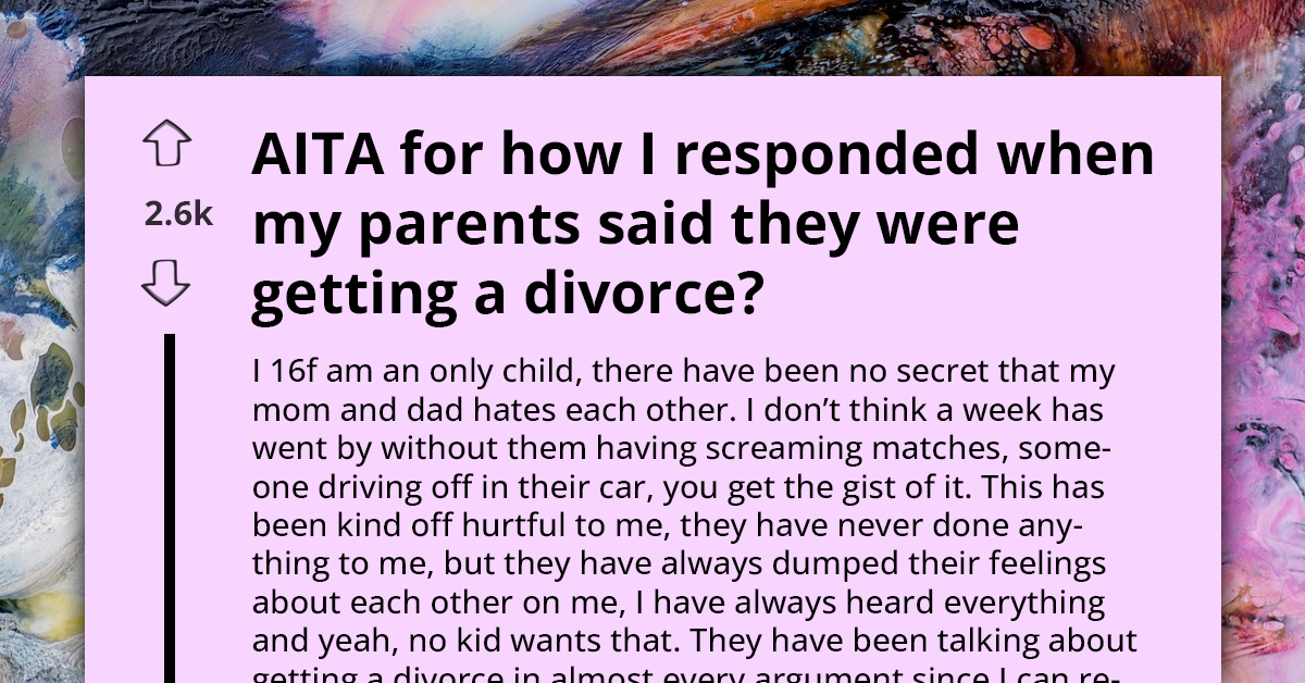 Teen's Chill Reaction To Parents' Divorce Leaves Them Shocked And Calling Her Heartless