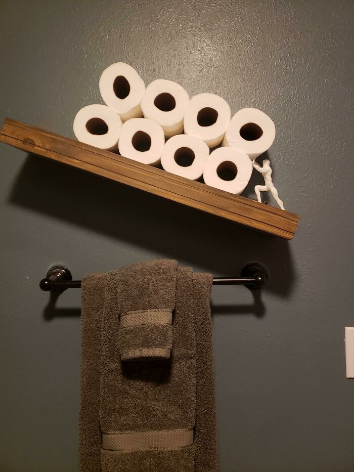 "Printed A Sisyphus Statue To Push My Tp Up A Shelf For All Eternity"