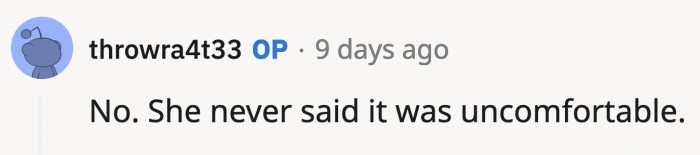 If it was, OP's MIL never alluded to it