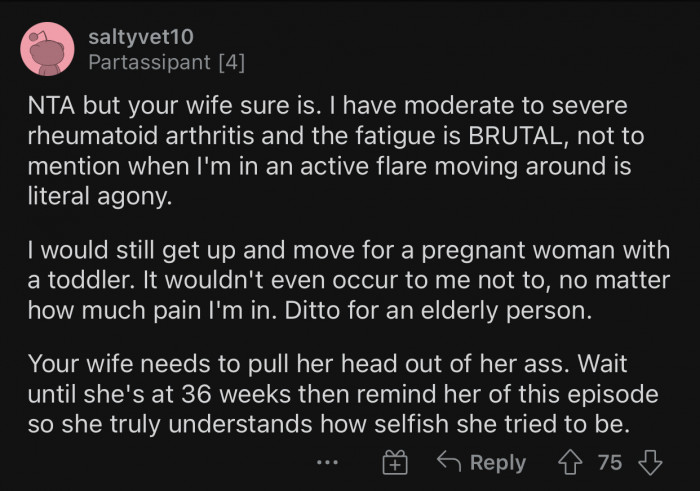 OP's wife is simply selfish.