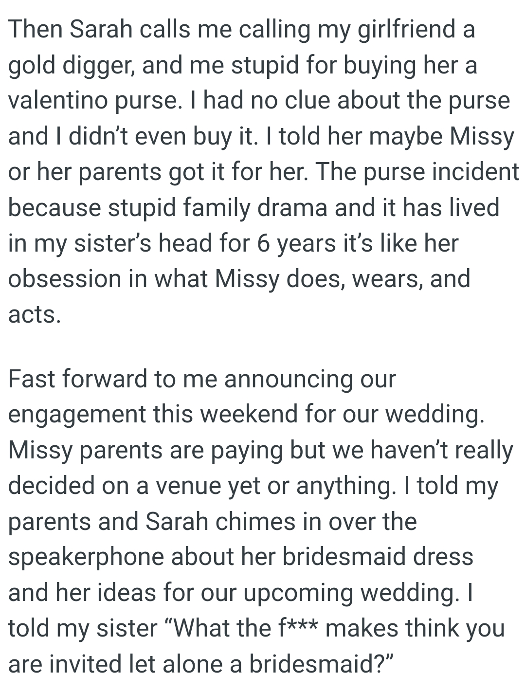 It Has Lived in the OP's Sister’s Head for 6 Years and It’s Like Her Obsession